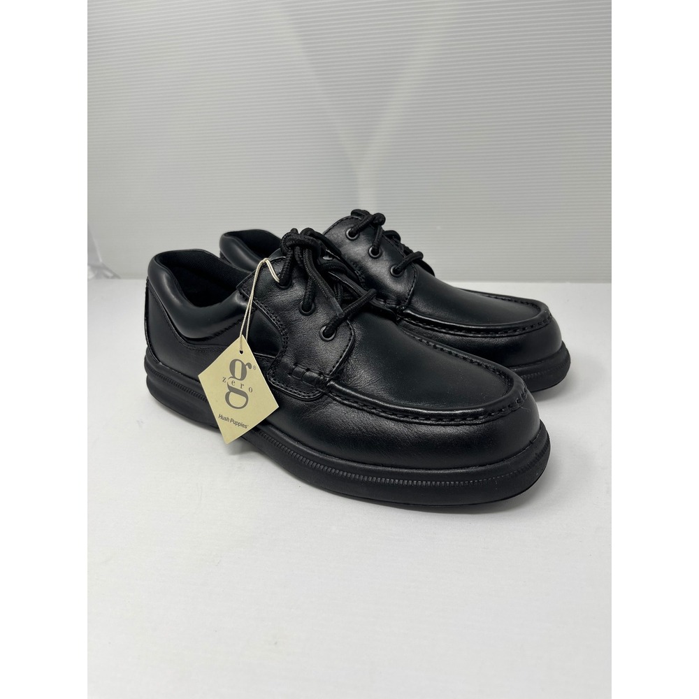 Hush Puppies Mens Zero G Black Leather Oxford Shoes Wide H18770 Size 10W